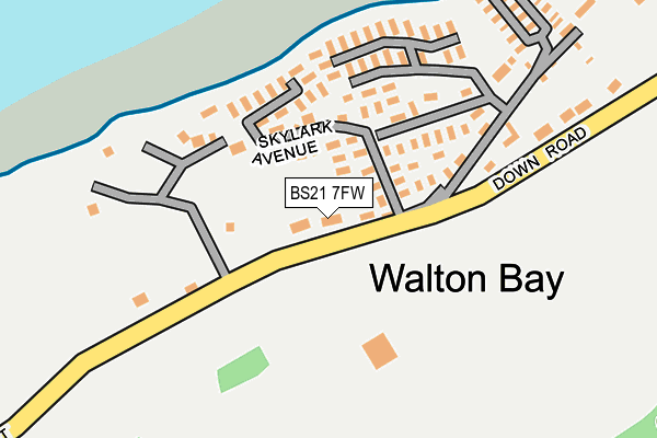 BS21 7FW map - OS OpenMap – Local (Ordnance Survey) BS21 7FW map - OS OpenMap – Local (Ordnance Survey)