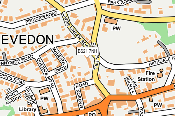 BS21 7NH map - OS OpenMap – Local (Ordnance Survey)
