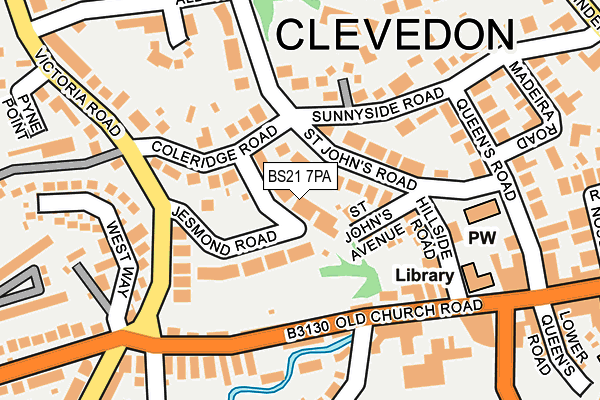 BS21 7PA map - OS OpenMap – Local (Ordnance Survey)