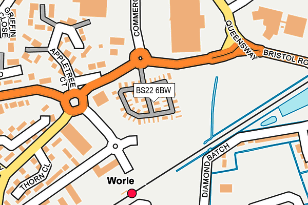 BS22 6BW map - OS OpenMap – Local (Ordnance Survey) BS22 6BW map - OS OpenMap – Local (Ordnance Survey)