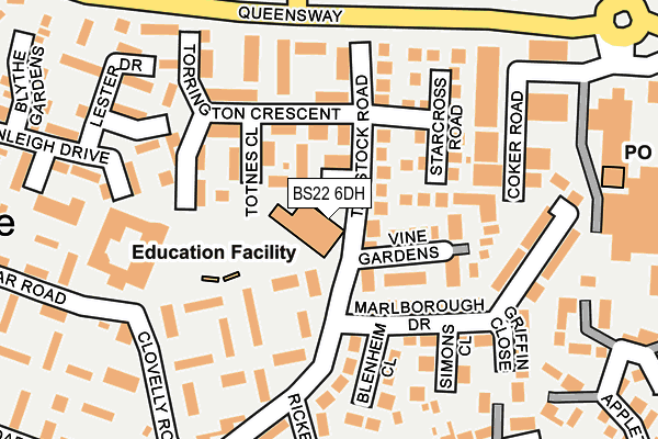BS22 6DH map - OS OpenMap – Local (Ordnance Survey) BS22 6DH map - OS OpenMap – Local (Ordnance Survey)