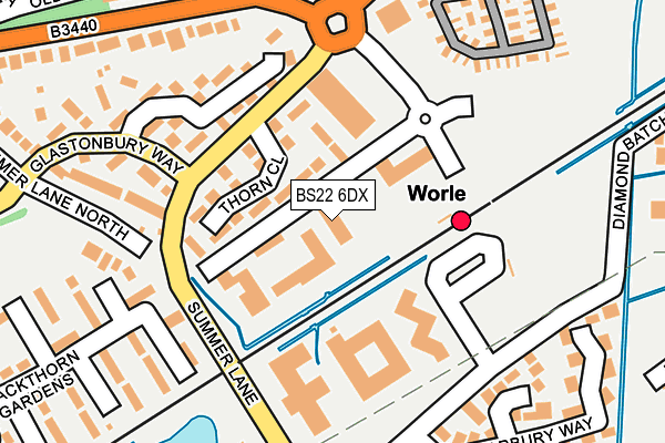 BS22 6DX map - OS OpenMap – Local (Ordnance Survey) BS22 6DX map - OS OpenMap – Local (Ordnance Survey)