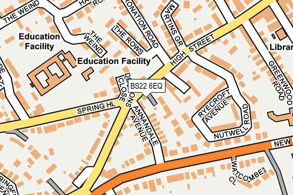 BS22 6EQ map - OS OpenMap – Local (Ordnance Survey) BS22 6EQ map - OS OpenMap – Local (Ordnance Survey)