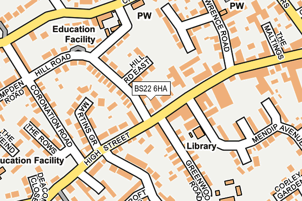 BS22 6HA map - OS OpenMap – Local (Ordnance Survey) BS22 6HA map - OS OpenMap – Local (Ordnance Survey)