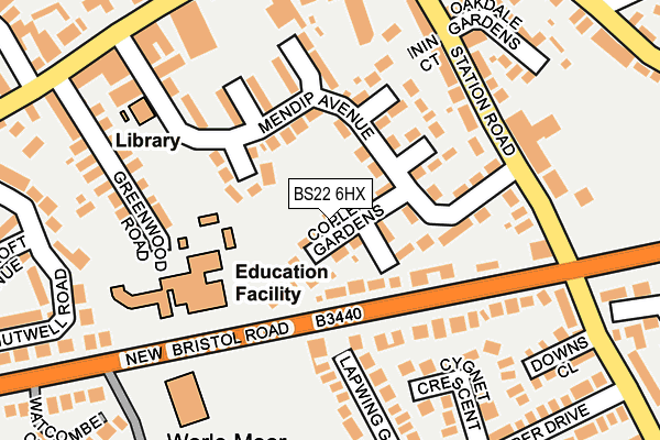 BS22 6HX map - OS OpenMap – Local (Ordnance Survey) BS22 6HX map - OS OpenMap – Local (Ordnance Survey)