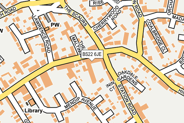 BS22 6JE map - OS OpenMap – Local (Ordnance Survey) BS22 6JE map - OS OpenMap – Local (Ordnance Survey)