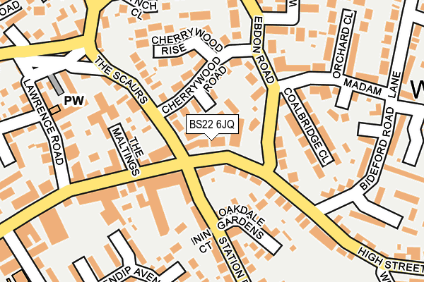 BS22 6JQ map - OS OpenMap – Local (Ordnance Survey) BS22 6JQ map - OS OpenMap – Local (Ordnance Survey)