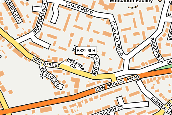 BS22 6LH map - OS OpenMap – Local (Ordnance Survey) BS22 6LH map - OS OpenMap – Local (Ordnance Survey)