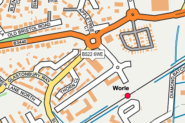 BS22 6WE map - OS OpenMap – Local (Ordnance Survey) BS22 6WE map - OS OpenMap – Local (Ordnance Survey)