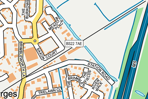 BS22 7AE map - OS OpenMap – Local (Ordnance Survey) BS22 7AE map - OS OpenMap – Local (Ordnance Survey)
