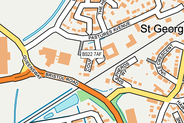 BS22 7AF map - OS OpenMap – Local (Ordnance Survey) BS22 7AF map - OS OpenMap – Local (Ordnance Survey)