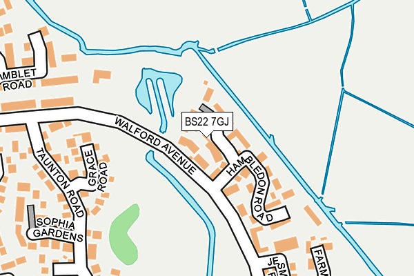 BS22 7GJ map - OS OpenMap – Local (Ordnance Survey) BS22 7GJ map - OS OpenMap – Local (Ordnance Survey)