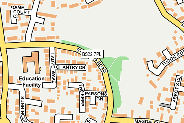 BS22 7PL map - OS OpenMap – Local (Ordnance Survey) BS22 7PL map - OS OpenMap – Local (Ordnance Survey)
