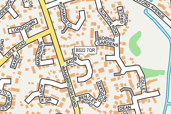 BS22 7QR map - OS OpenMap – Local (Ordnance Survey) BS22 7QR map - OS OpenMap – Local (Ordnance Survey)