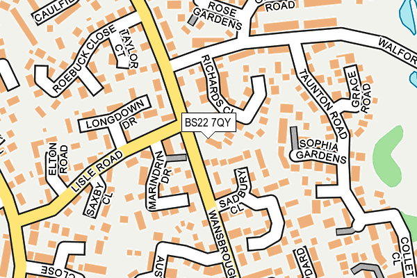 BS22 7QY map - OS OpenMap – Local (Ordnance Survey)
