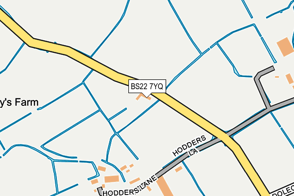 BS22 7YQ map - OS OpenMap – Local (Ordnance Survey) BS22 7YQ map - OS OpenMap – Local (Ordnance Survey)