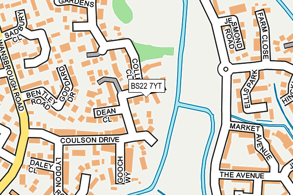 BS22 7YT map - OS OpenMap – Local (Ordnance Survey) BS22 7YT map - OS OpenMap – Local (Ordnance Survey)