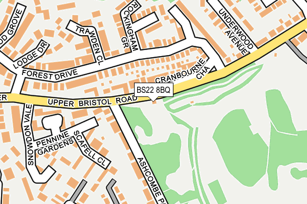 BS22 8BQ map - OS OpenMap – Local (Ordnance Survey) BS22 8BQ map - OS OpenMap – Local (Ordnance Survey)