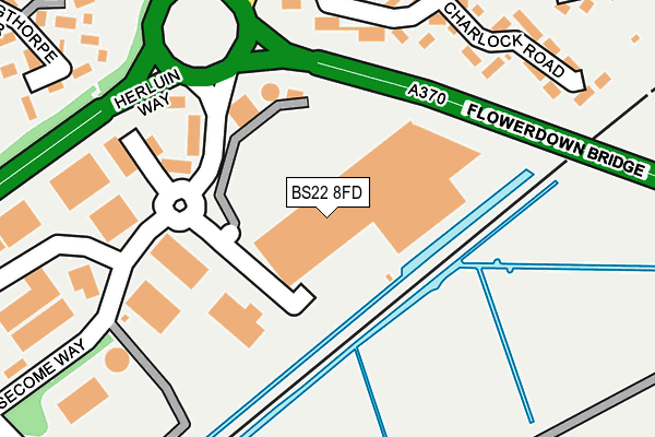 BS22 8FD map - OS OpenMap – Local (Ordnance Survey) BS22 8FD map - OS OpenMap – Local (Ordnance Survey)