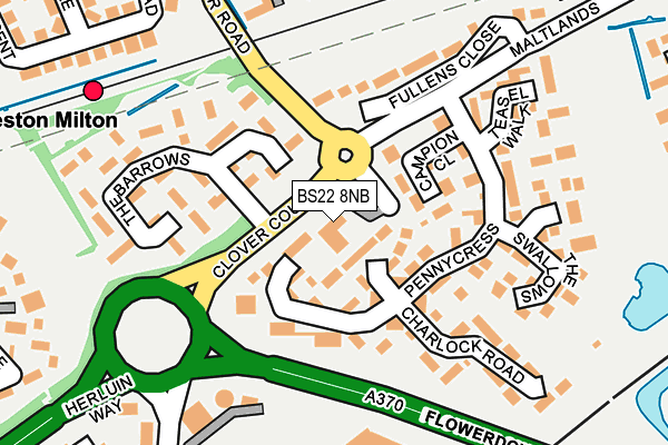 BS22 8NB map - OS OpenMap – Local (Ordnance Survey) BS22 8NB map - OS OpenMap – Local (Ordnance Survey)