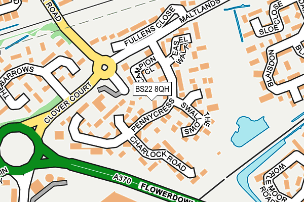 BS22 8QH map - OS OpenMap – Local (Ordnance Survey) BS22 8QH map - OS OpenMap – Local (Ordnance Survey)