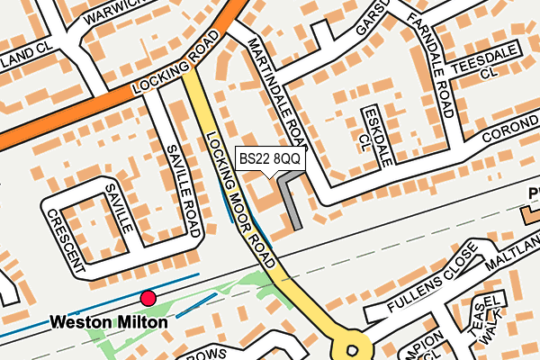 BS22 8QQ map - OS OpenMap – Local (Ordnance Survey) BS22 8QQ map - OS OpenMap – Local (Ordnance Survey)