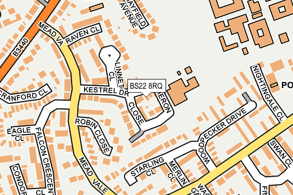 BS22 8RQ map - OS OpenMap – Local (Ordnance Survey) BS22 8RQ map - OS OpenMap – Local (Ordnance Survey)