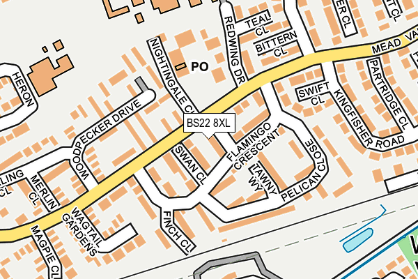 BS22 8XL map - OS OpenMap – Local (Ordnance Survey) BS22 8XL map - OS OpenMap – Local (Ordnance Survey)