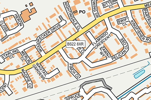 BS22 8XR map - OS OpenMap – Local (Ordnance Survey) BS22 8XR map - OS OpenMap – Local (Ordnance Survey)