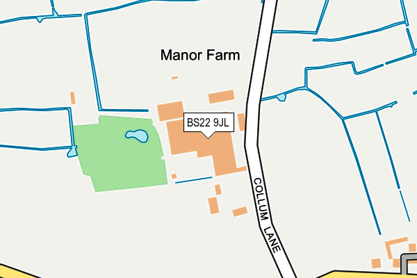 BS22 9JL map - OS OpenMap – Local (Ordnance Survey) BS22 9JL map - OS OpenMap – Local (Ordnance Survey)