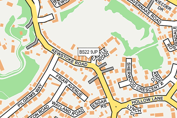 BS22 9JP map - OS OpenMap – Local (Ordnance Survey) BS22 9JP map - OS OpenMap – Local (Ordnance Survey)