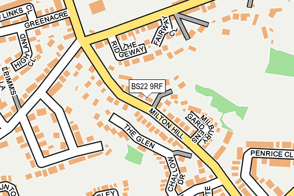BS22 9RF map - OS OpenMap – Local (Ordnance Survey) BS22 9RF map - OS OpenMap – Local (Ordnance Survey)
