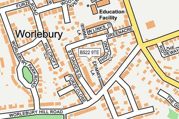 BS22 9TE map - OS OpenMap – Local (Ordnance Survey) BS22 9TE map - OS OpenMap – Local (Ordnance Survey)