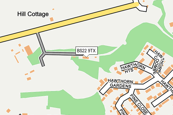 BS22 9TX map - OS OpenMap – Local (Ordnance Survey) BS22 9TX map - OS OpenMap – Local (Ordnance Survey)