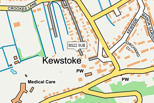 BS22 9UB map - OS OpenMap – Local (Ordnance Survey) BS22 9UB map - OS OpenMap – Local (Ordnance Survey)