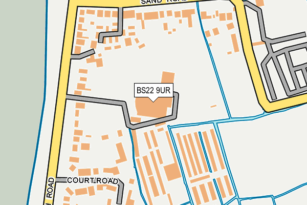 BS22 9UR map - OS OpenMap – Local (Ordnance Survey)