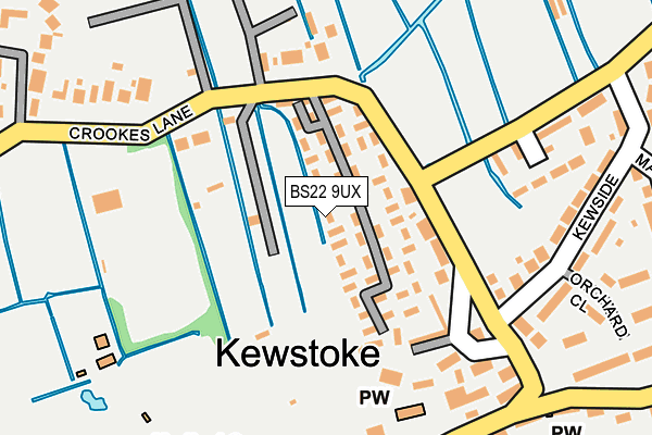 BS22 9UX map - OS OpenMap – Local (Ordnance Survey) BS22 9UX map - OS OpenMap – Local (Ordnance Survey)