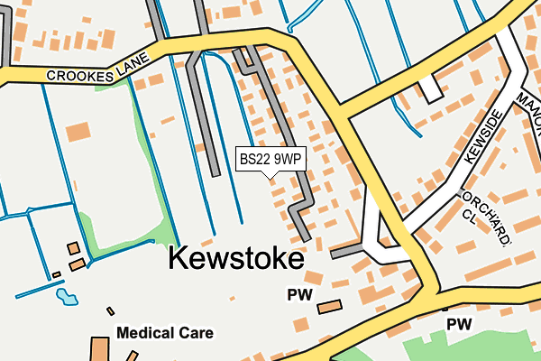 BS22 9WP map - OS OpenMap – Local (Ordnance Survey) BS22 9WP map - OS OpenMap – Local (Ordnance Survey)