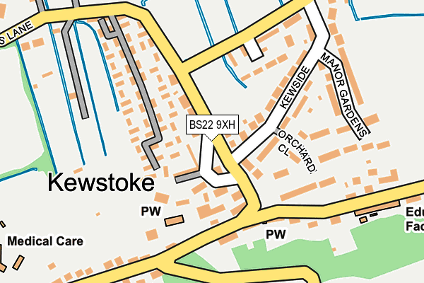 BS22 9XH map - OS OpenMap – Local (Ordnance Survey) BS22 9XH map - OS OpenMap – Local (Ordnance Survey)