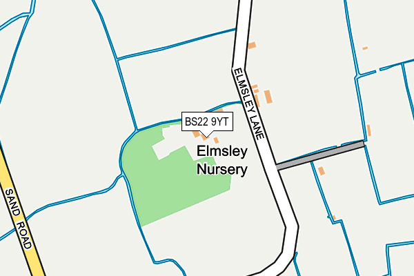 BS22 9YT map - OS OpenMap – Local (Ordnance Survey) BS22 9YT map - OS OpenMap – Local (Ordnance Survey)