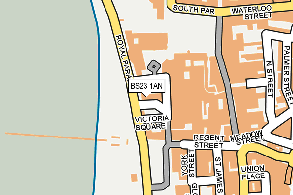 BS23 1AN map - OS OpenMap – Local (Ordnance Survey) BS23 1AN map - OS OpenMap – Local (Ordnance Survey)