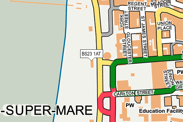 BS23 1AT map - OS OpenMap – Local (Ordnance Survey) BS23 1AT map - OS OpenMap – Local (Ordnance Survey)