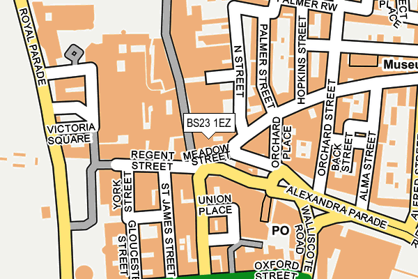 BS23 1EZ map - OS OpenMap – Local (Ordnance Survey) BS23 1EZ map - OS OpenMap – Local (Ordnance Survey)