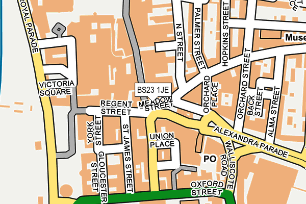 BS23 1JE map - OS OpenMap – Local (Ordnance Survey) BS23 1JE map - OS OpenMap – Local (Ordnance Survey)