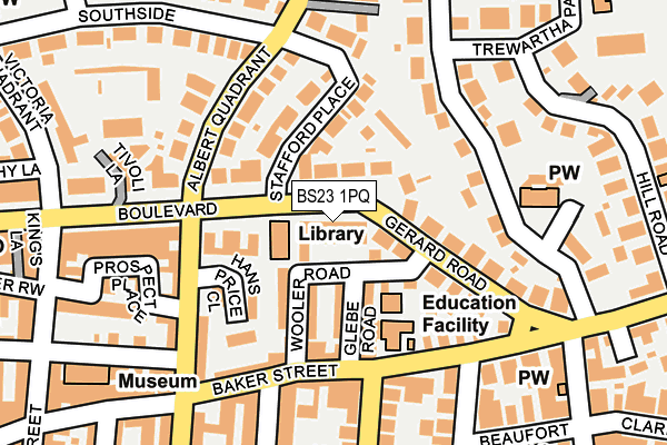 BS23 1PQ map - OS OpenMap – Local (Ordnance Survey) BS23 1PQ map - OS OpenMap – Local (Ordnance Survey)