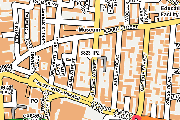 BS23 1PZ map - OS OpenMap – Local (Ordnance Survey) BS23 1PZ map - OS OpenMap – Local (Ordnance Survey)