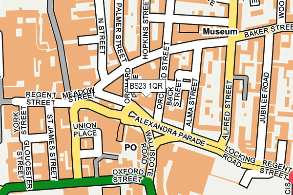 BS23 1QR map - OS OpenMap – Local (Ordnance Survey) BS23 1QR map - OS OpenMap – Local (Ordnance Survey)