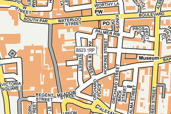 BS23 1RP map - OS OpenMap – Local (Ordnance Survey) BS23 1RP map - OS OpenMap – Local (Ordnance Survey)