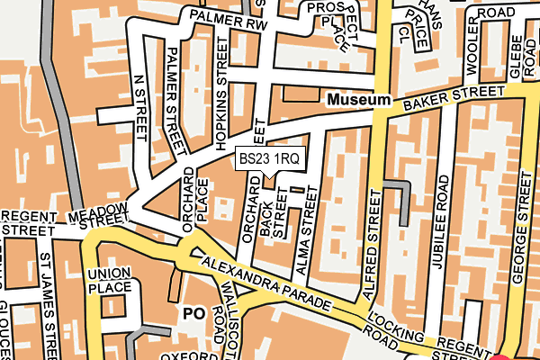 BS23 1RQ map - OS OpenMap – Local (Ordnance Survey) BS23 1RQ map - OS OpenMap – Local (Ordnance Survey)