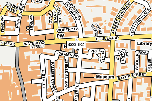 BS23 1RZ map - OS OpenMap – Local (Ordnance Survey) BS23 1RZ map - OS OpenMap – Local (Ordnance Survey)